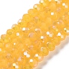 Baking Electroplate Glass Beads Strands DGLA-A039-J10mm-B13-1