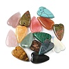 Natural & Synthetic Mixed Stone Heart Pendants G-M454-04-1