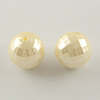 ABS Plastic Imitation Pearl Faceted Round Beads X-MACR-S251-M-2