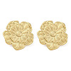 304 Stainless Steel Flower Theme Stud Earrings For Women EJEW-B110-04G-03-1