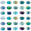 90Pcs 15 Styles Blue Series Large Hole Resin European Beads OPDL-SP0001-03-7