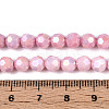 Anti-Tarnish Electroplate Glass Beads Strands X-EGLA-T021-6mm-15-04-4