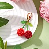 Cherry Glass Seed Beads Pendant Decorations HJEW-MZ00126-1