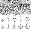 100Pcs 10 Styles Tibetan Style Alloy Charms TIBEP-CJ0001-54-3