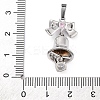 Rack Plating Brass with Cubic Zirconia Pendants KK-Q010-15P-3