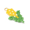 Handmade Glass Seed Beaded Corn Pendants PALLOY-MZ00605-2