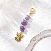 4Pcs Tibetan Style Alloy Angel Pendant Decorations HJEW-JM03838-4