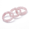 Natural Rose Quartz Beaded Stretch Bracelets BJEW-S137-21-2