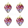 2Pcs Electroplate Resin Pendants RESI-CJC0817-001G-1