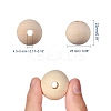 Natural Unfinished Wood Beads LS-WOOD-S651-25mm-LF-2