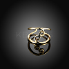 Adjustable Trendy Gold Plated Brass Cuff Wide Band Finger Rings RJEW-BB15278-G-2