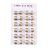 Gold Flash Sand 304 Stainless Steel Hoop Earrings  EJEW-M001-06E-P-3