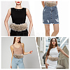 Faux Fur PU Leather Chain Belts AJEW-WH20072-55A-01-5