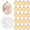 DIY Blank Oval Pendant Making Kits DIY-PH0021-46-1