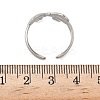 304 Stainless Steel Open Cuff Rings for Women RJEW-A079-11B-P-5