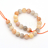 Natural Multi-Moonstone Round Beads Strands G-P088-43-8mm-2