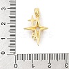 Rack Plating Brass Clear Cubic Zirconia Pendants KK-S407-02G-3