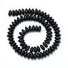 Synthetic Black Stone Beads Spacer Strands G-R359-3x6-02-2