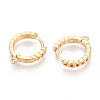 Brass Hoop Earring Findings KK-N267-34G-2