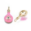 Brass Enamel Pendants ZIRC-N039-206B-2