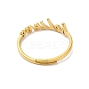 Ion Plating(IP) 304 Stainless Steel Word Adjustable Ring RJEW-L107-026G-3