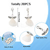 Angel Shell & Acrylic Pendant Decorations HJEW-TA00198-4