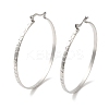 Non-Tarnish 304 Stainless Steel Hoop Earrings for Women EJEW-Z066-02P-1
