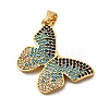 Brass Micro Pave Cubic Zirconia Pendants KK-I360-023G-01-1-2