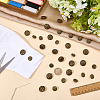 32Pcs 2 Styles 1-Hole Alloy Shank Buttons BUTT-FG0001-65AB-4