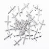 Tarnish Resistant 201 Stainless Steel Tiny Cross Charms STAS-L197-36P-1