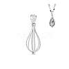 1Pc 925 Sterling Silver Bead Cage Pendants STER-PH0004-19P-6