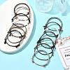 14Pcs 7 Colors Cotton Cord Bracelet Set for Men Women BJEW-FS00025-04-8