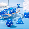 2 Sets Resin Polyhedral Dice Pendants Set RESI-TA0003-18C-5