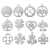 12Pcs 12 Style 304 Stainless Steel Charms STAS-SZ0001-48-1