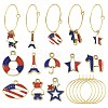 Independence Day DIY Wine Glass Charms  Making Kits DIY-FS0009-55-2