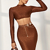 2Pcs 2 Styles Moon Sun Alloy Link Waist Body Chains AJEW-UN0002-20G-2