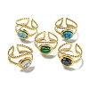Ion Plating(IP) 304 Stainless Steel Open Cuff Rings RJEW-C079-10G-1