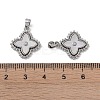 Brass & Shell & Clear Cubic Zirconia Pendants KK-G497-12P-3