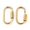 PVD Vacuum Plating 304 Stainless Steel Screw Carabiner Lock Charms STAS-H107-04C-G-2