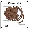 Flower PU Leather Wrap Waist Belts for Women AJEW-WH20816-058D-2