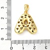 Brass Micro Pave Cubic Zirconia Pendants KK-E061-03G-01-3