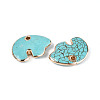 Dyed Synthetic Turquoise Zuni Bear Pendants TURQ-T004-24-2