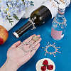 4Pcs Brass Glass Rhinestone Wine Bottle Charms Decoration HJEW-OC00171-3