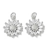 Rack Plating Brass Clear Cubic Zirconia Pendants KK-B078-01P-1