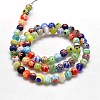 Round Millefiori Glass Beads Strands X-LK-P001-21A-1