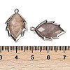 Natural Sunstone Faceted Leaf Pendants G-I375-04P-07-3