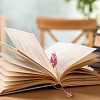 3Pcs 3 Styles Peony Flower Enamel Bookmarks AJEW-FH0004-51-6