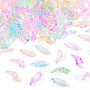 175G 5 Colors Baking Paint Transparent Glass Pendants DGLA-TA0001-40-3