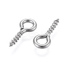 Non-Tarnish 304 Stainless Steel Screw Eye Pin Peg Bails X-STAS-K171-52P-10x4mm-2