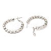 Punk Style Brass Hoop Earrings EJEW-A102-04P-2